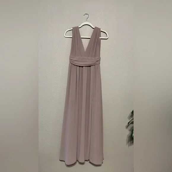 Dresses | Bridesmaid Dress Lulu Mauvelight Brown Floor Length | Poshmark